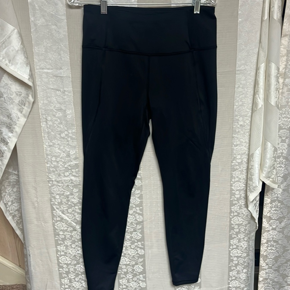 Hind Womens Black Athletic leggings Pants Running Workout Stretch Size Lg